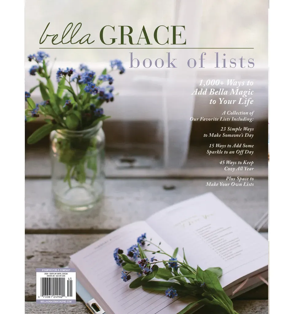 Stampington Bella Grace Book of Lists blad Vol 2 lister
