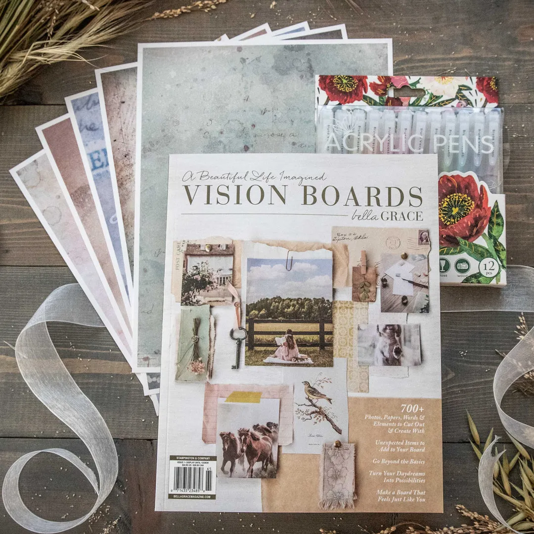 Stampington Vision Boards Season of Possibility sett penn papir