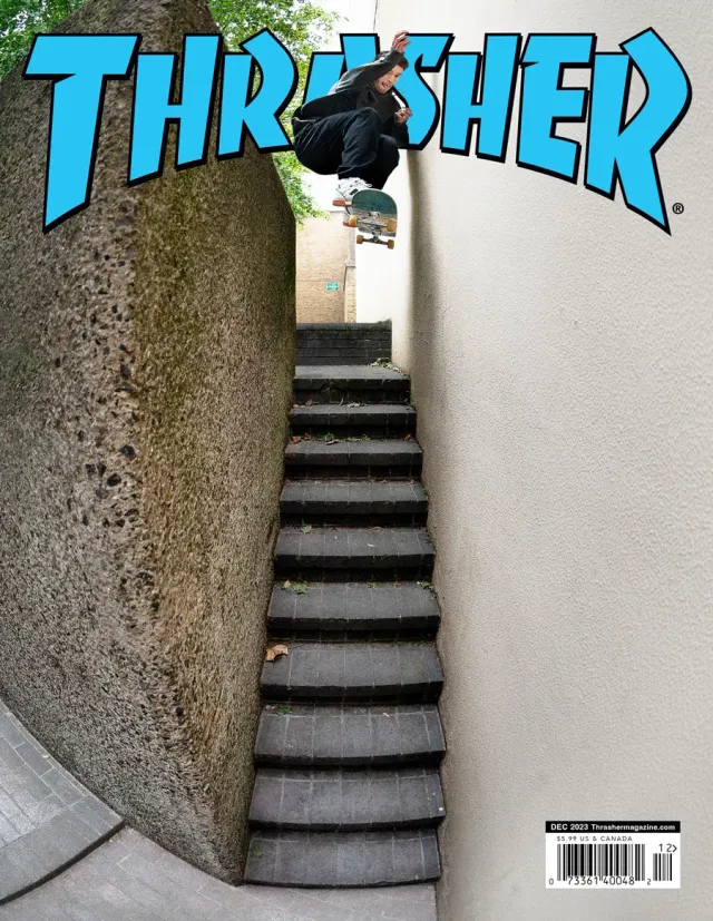 Thrasher desember 2023 blad løsnummer skate