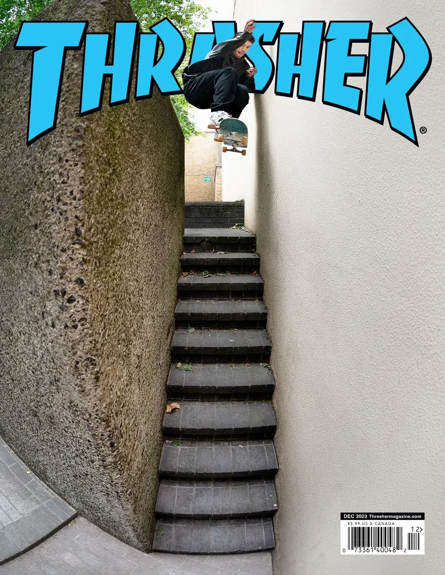 Thrasher desember 2023 blad løsnummer skate
