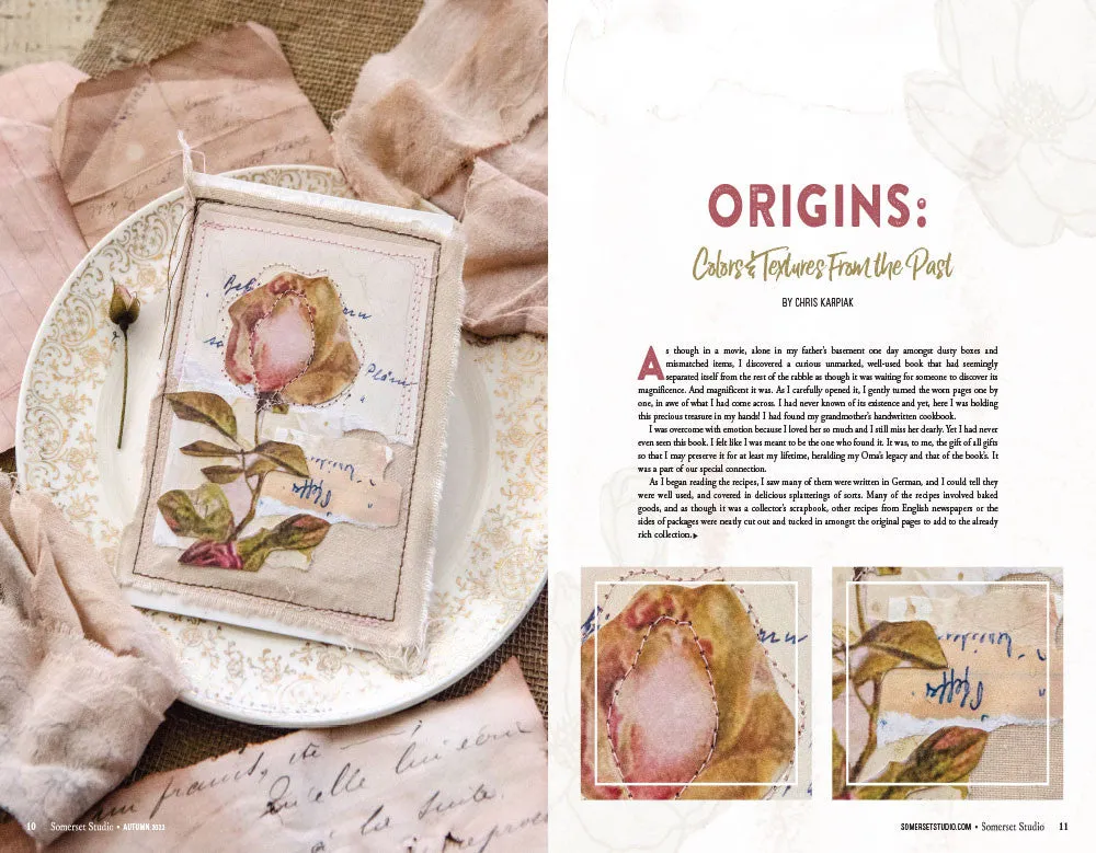 Stampington Somerset Studio Autumn 2022 blad PDF mixed media