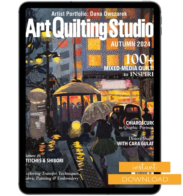 Stampington Art Quilting Studio Autumn 2024 blad nedlasting
