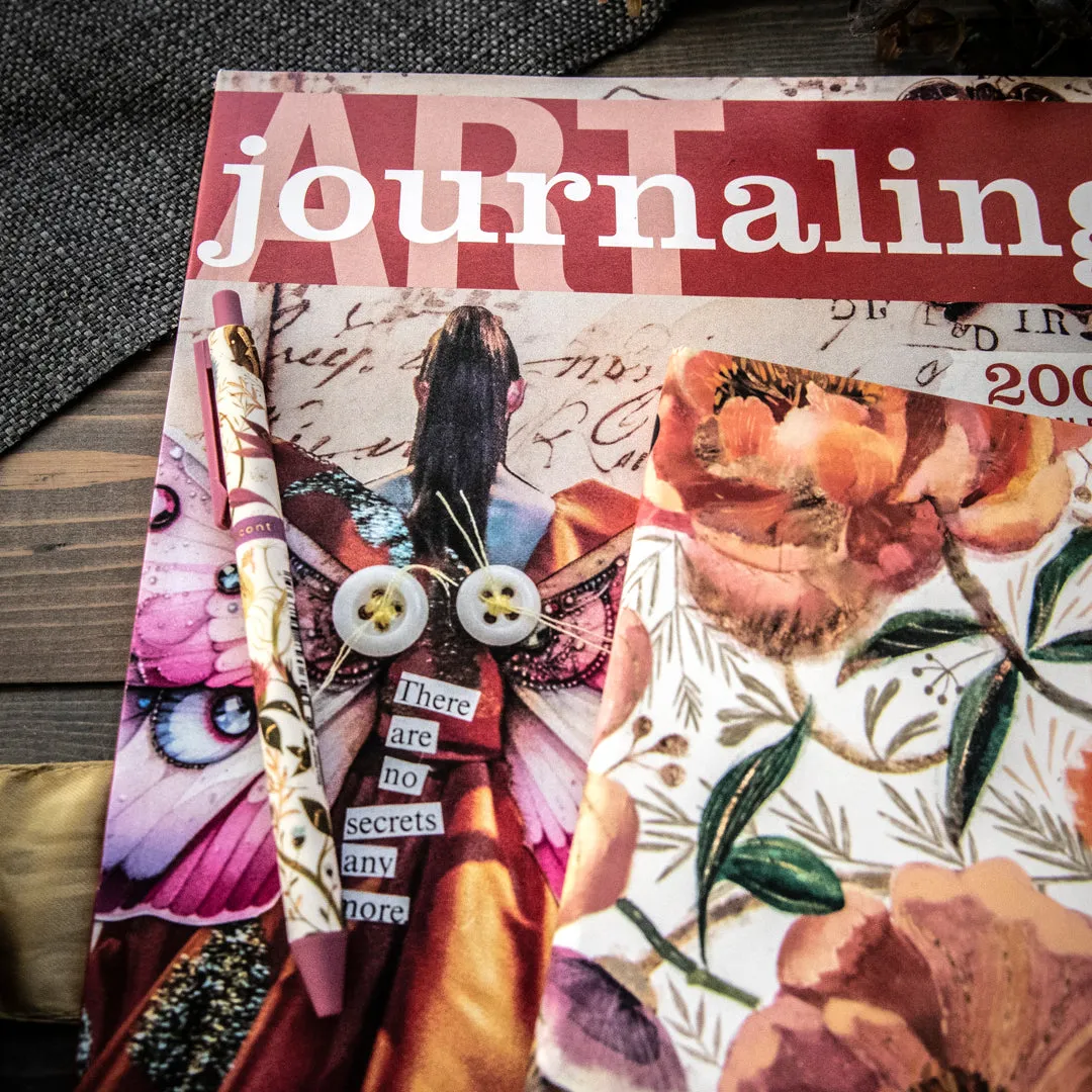 Stampington Blooms Art Journaling pakke journal + penn