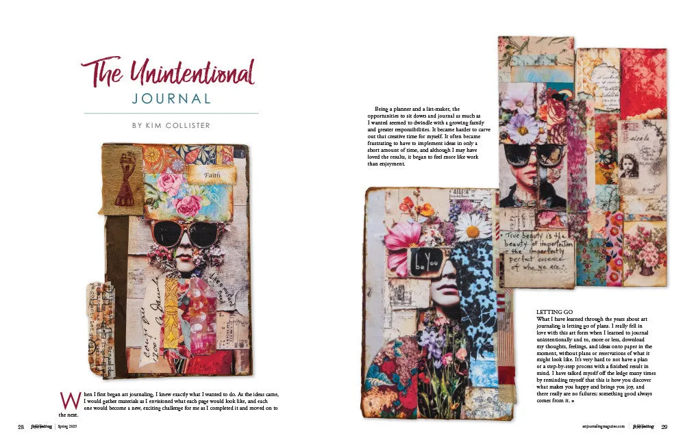 Stampington Art Journaling Spring 2025 blad PDF kreativitet