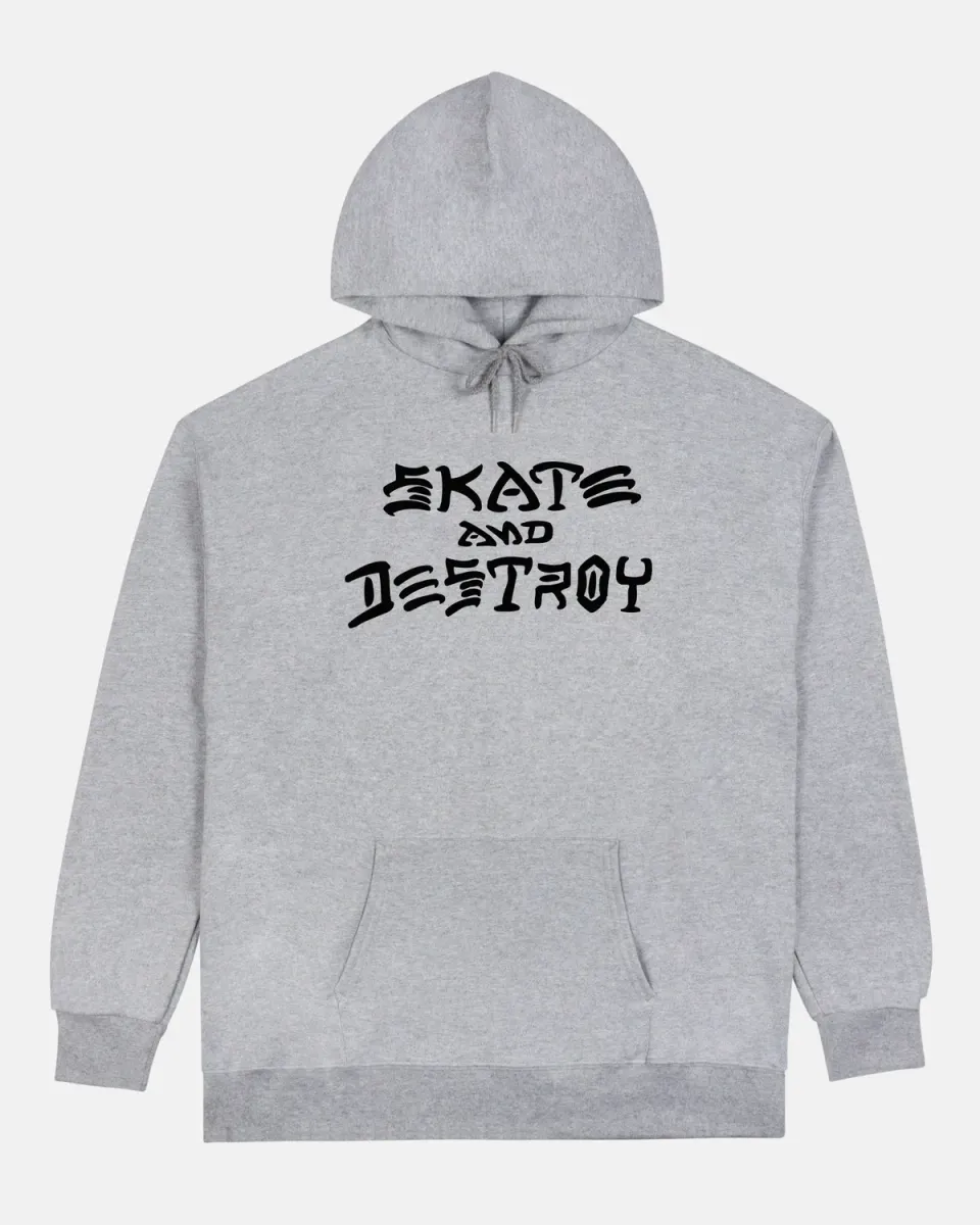 Thrasher Skate And Destroy hettegenser grå bomull