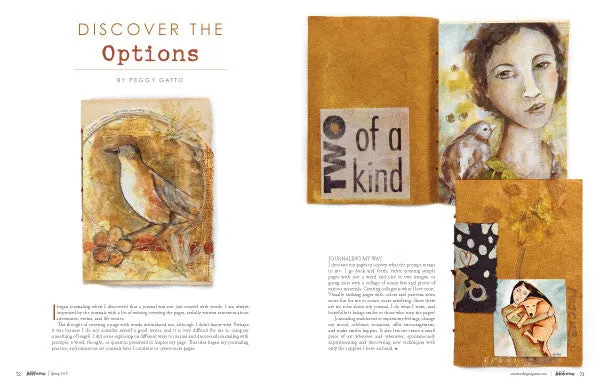 Stampington Art Journaling Spring 2019 blad digital nedlasting