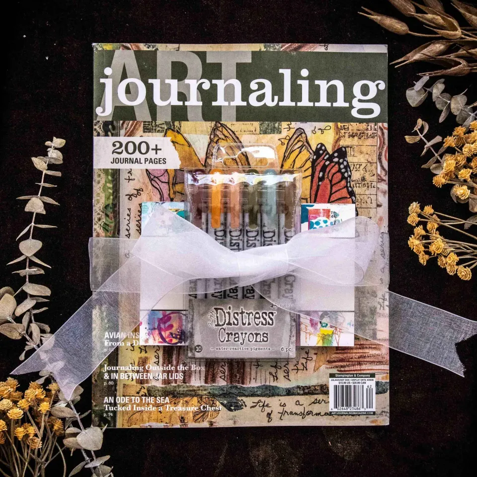 Stampington Art Journaling Distressed Collage bladpakke 3 deler