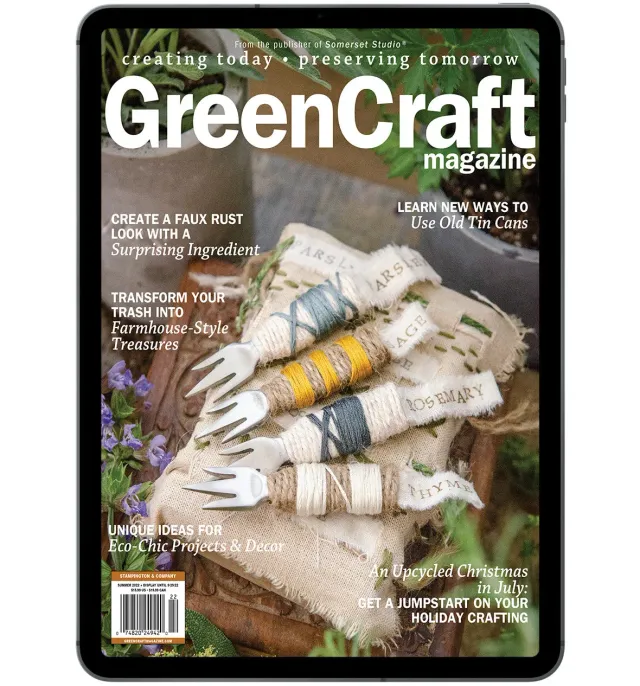 Stampington GreenCraft Summer 2022 blad digitalutgave gjenbruk