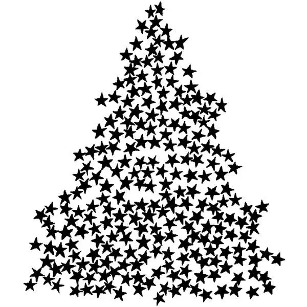 Stampington Star Tree Medium stempel juletre
