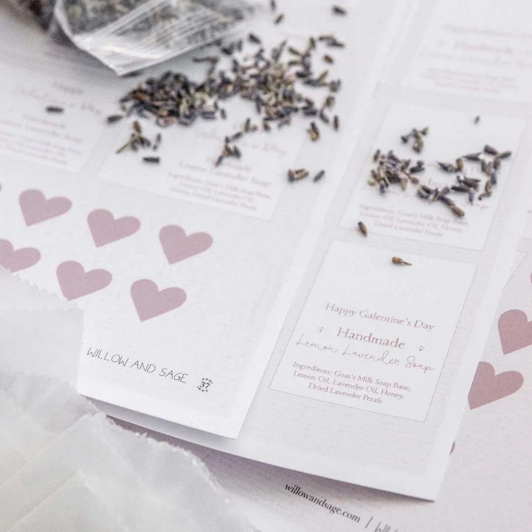 Stampington Willow and Sage Lemon Lavender såpesett 8 stk geitemelk