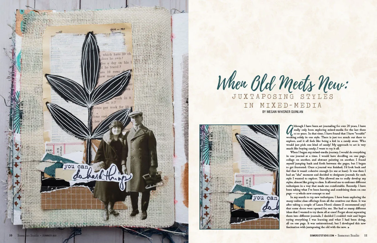 Stampington Somerset Studio Summer 2021 blad PDF mixed-media