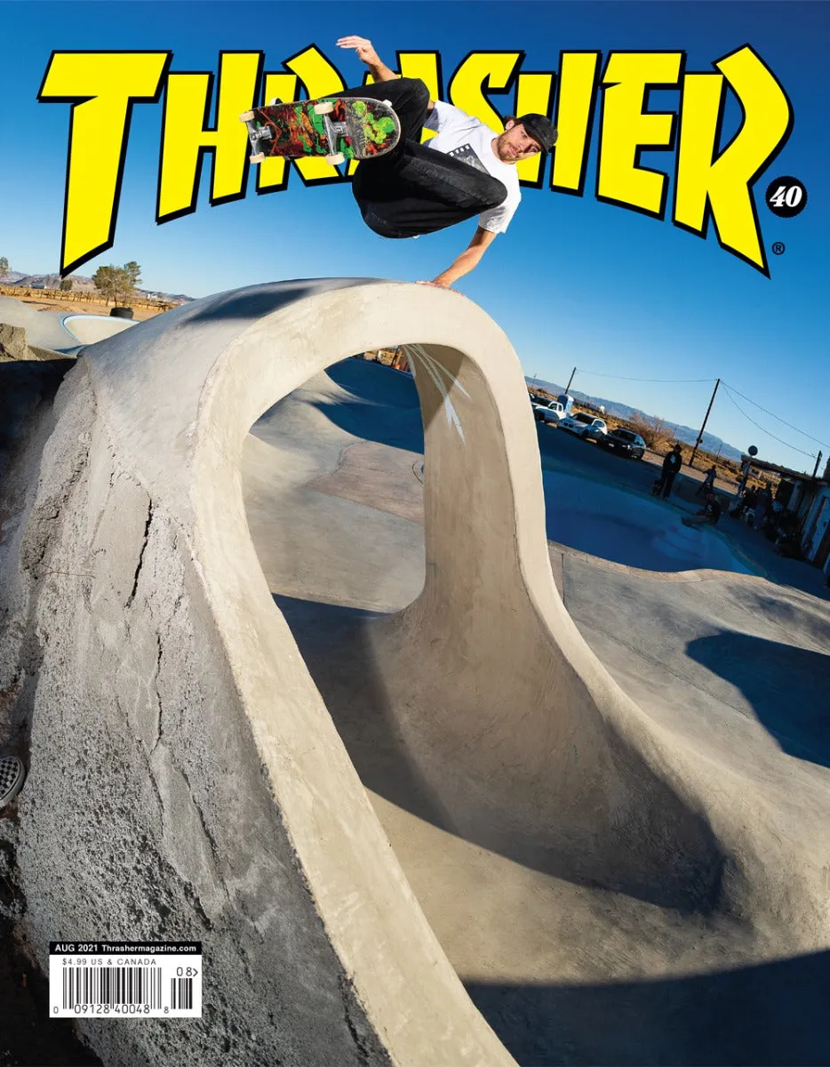 Thrasher Magazine august 2021 blad skateboard
