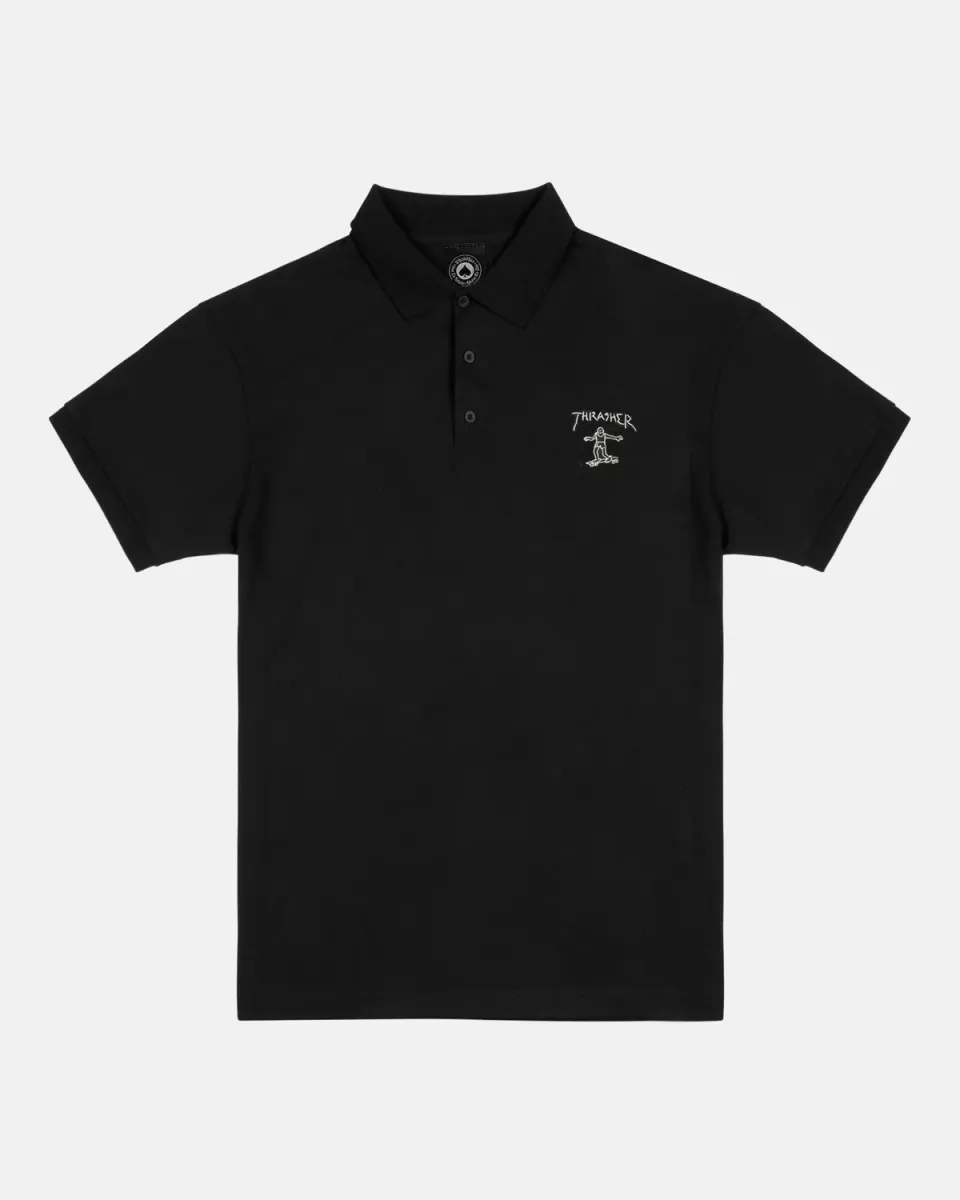 Thrasher Little Gonz polo svart brodert