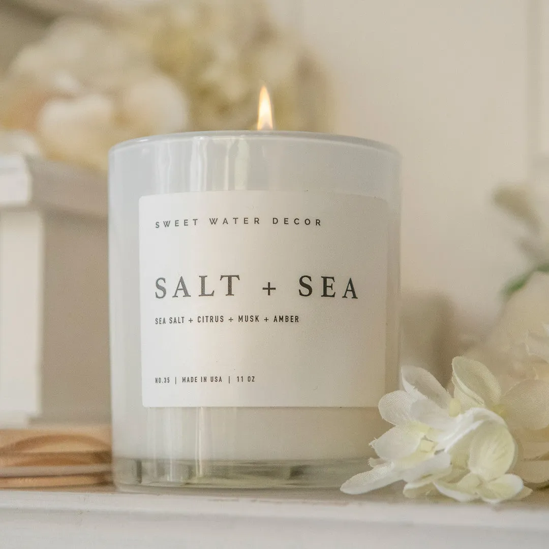 Stampington Salt + Sea duftlys soyavoks 11 oz sitrus
