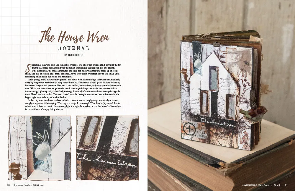 Stampington Somerset Studio Spring 2026 magasin enkeltutgave mixed-media