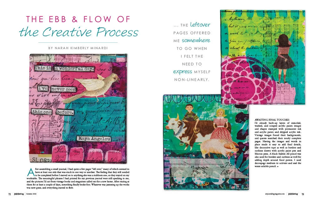Stampington Art Journaling Summer 2022 blad 144 sider