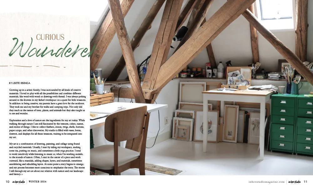 Stampington In Her Studio Winter 2024 blad enkeltutgave – atelier