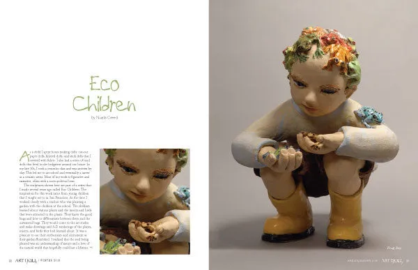 Stampington Art Doll Quarterly Winter 2018 blad juledukker