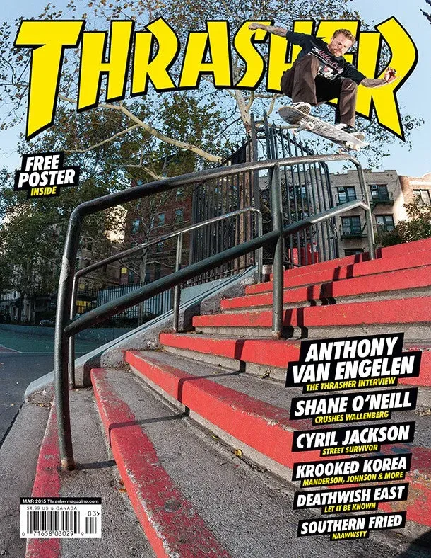 Thrasher Magazine mars 2015 blad back issue