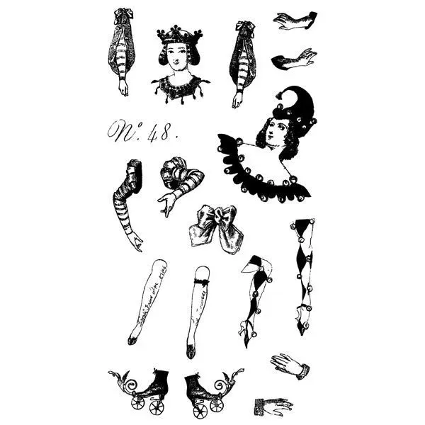 Stampington Clearly Impressed Fancy Costumes stempel tre
