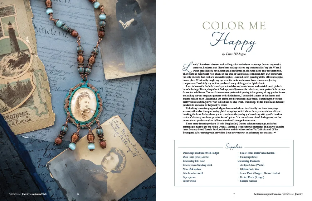 Stampington Belle Armoire Jewelry Autumn 2026 blad smykker