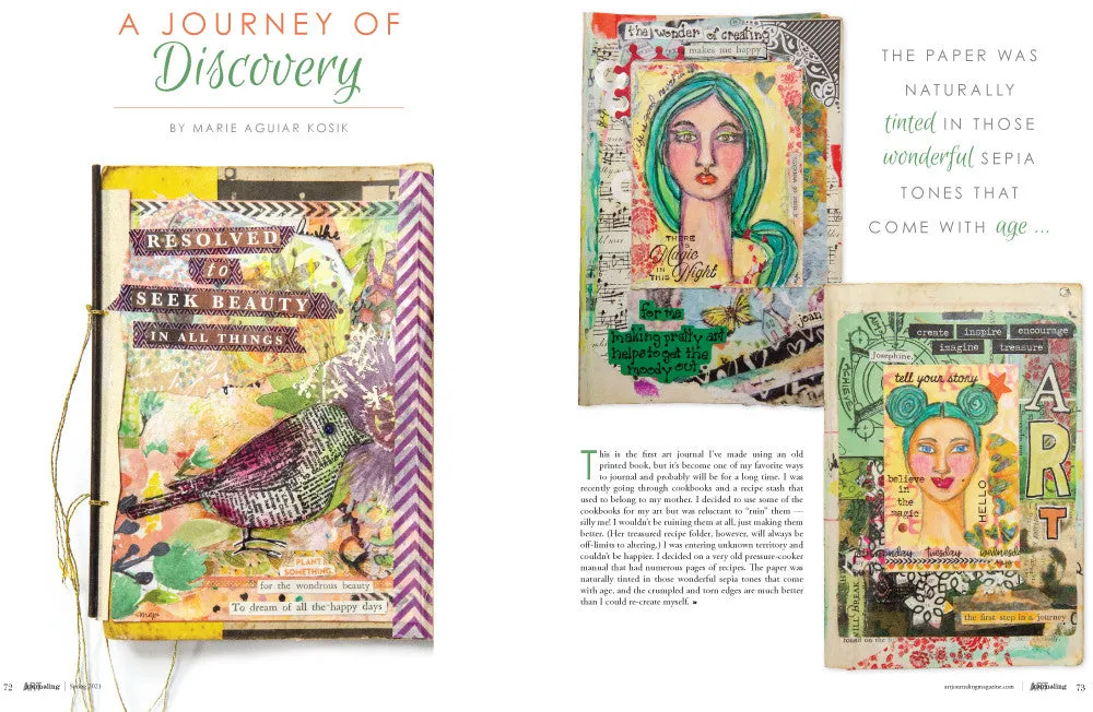 Stampington Art Journaling Spring 2021 blad digital