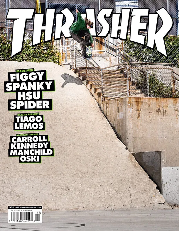 Thrasher Magazine november 2016 blad Figgy-intervju