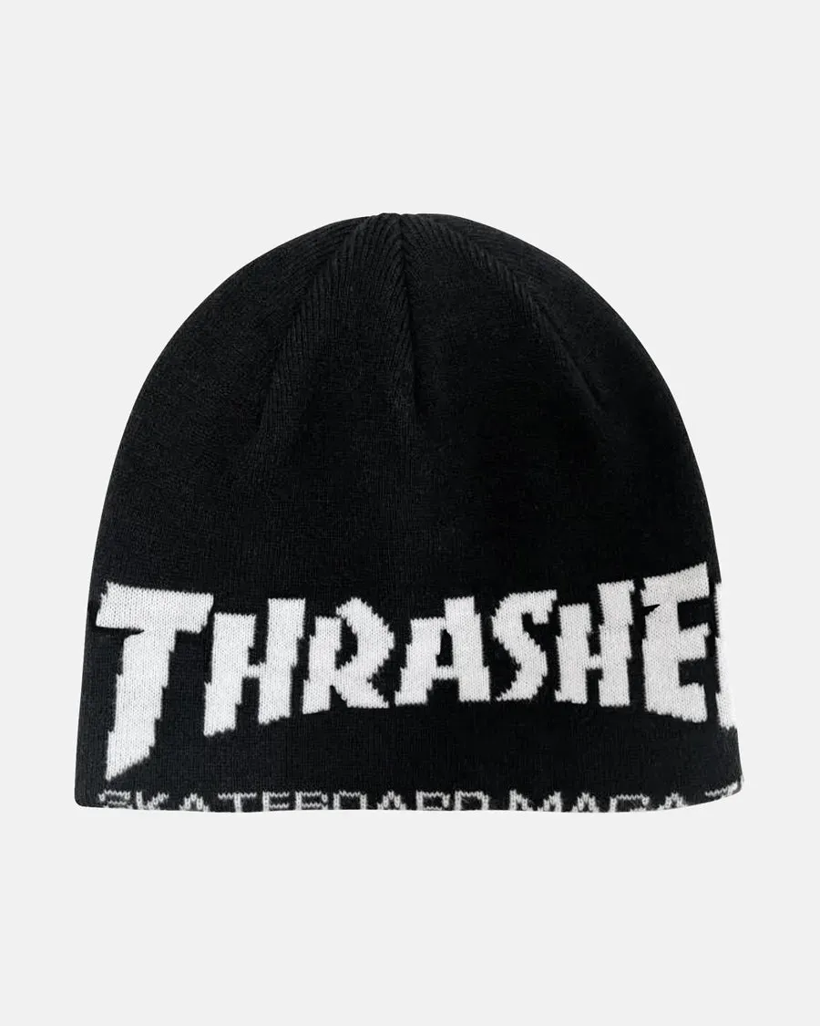 Thrasher Skate Mag Skully lue svart akryl