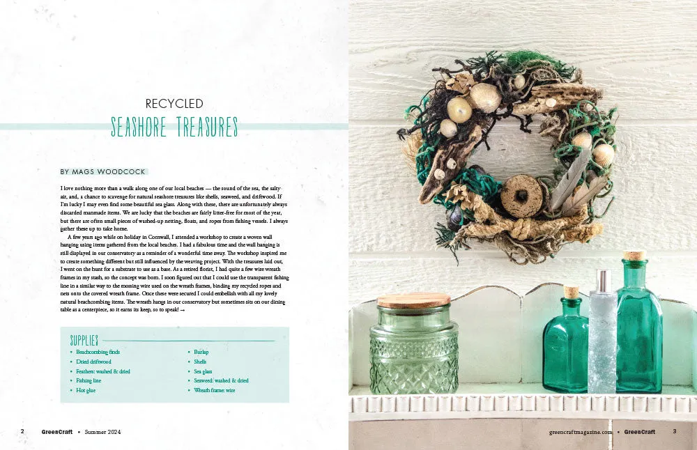 Stampington GreenCraft Summer 2024 blad PDF-nedlasting gjenbruk