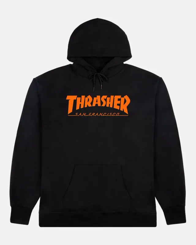 Thrasher SF Mag hettegenser svart oransje