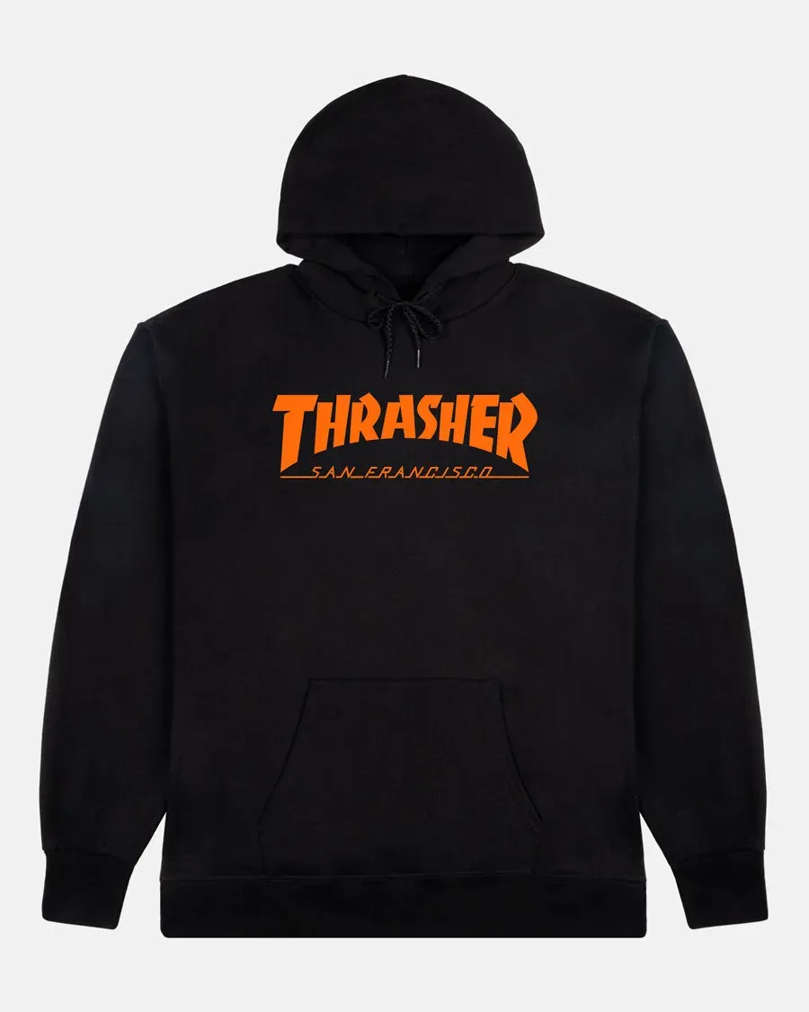 Thrasher SF Mag hettegenser svart oransje
