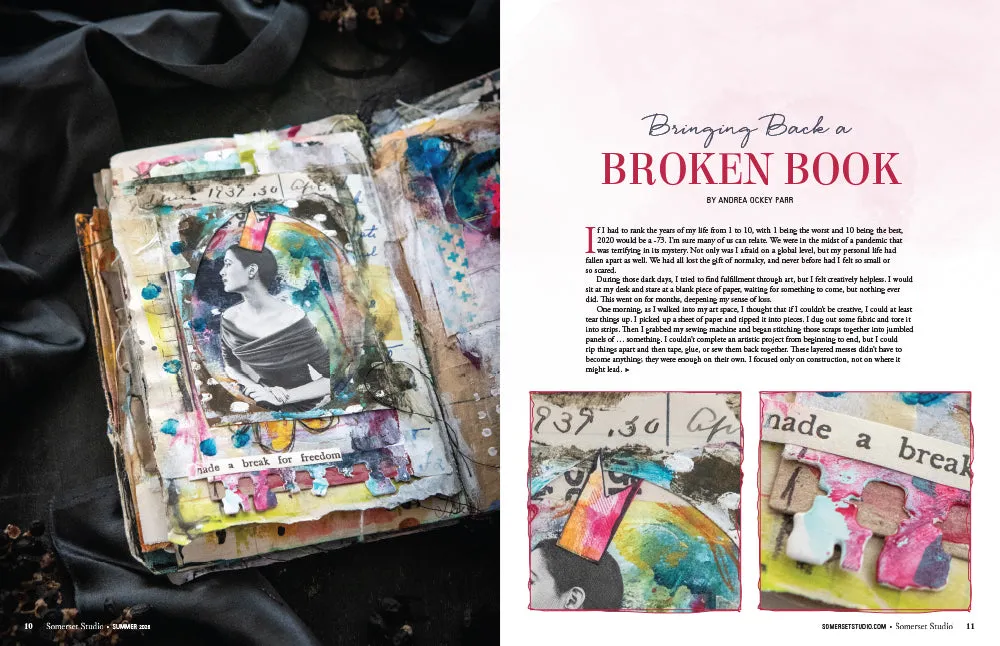 Stampington Somerset Studio Summer 2026 blad mixed-media