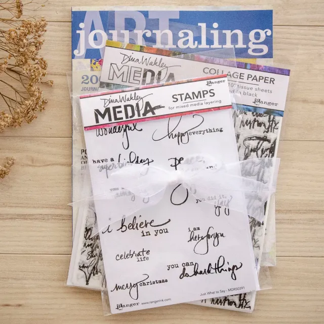 Stampington More Than Words art journaling kit Dina Wakley