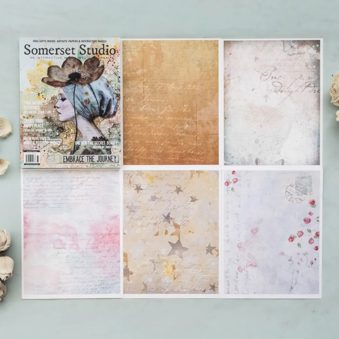 Stampington Somerset Studio Spring 2026 collage kit papir