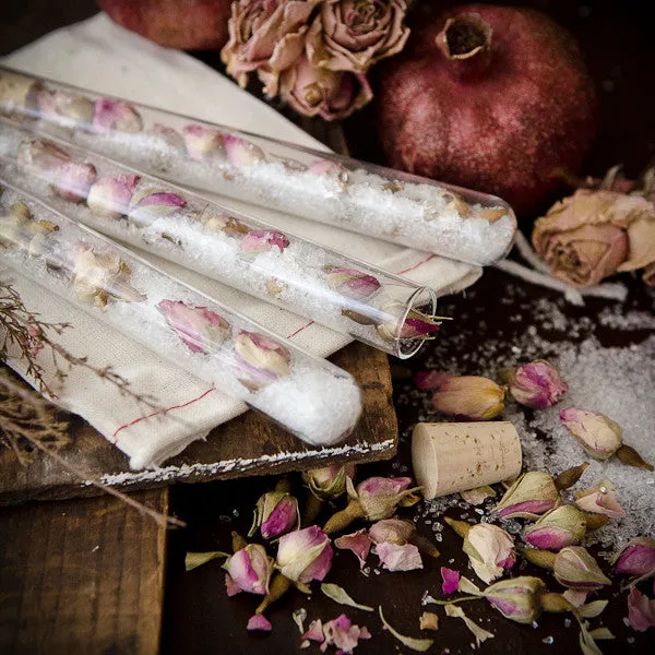 Stampington Rosebud badesalt sett DIY 3 glass