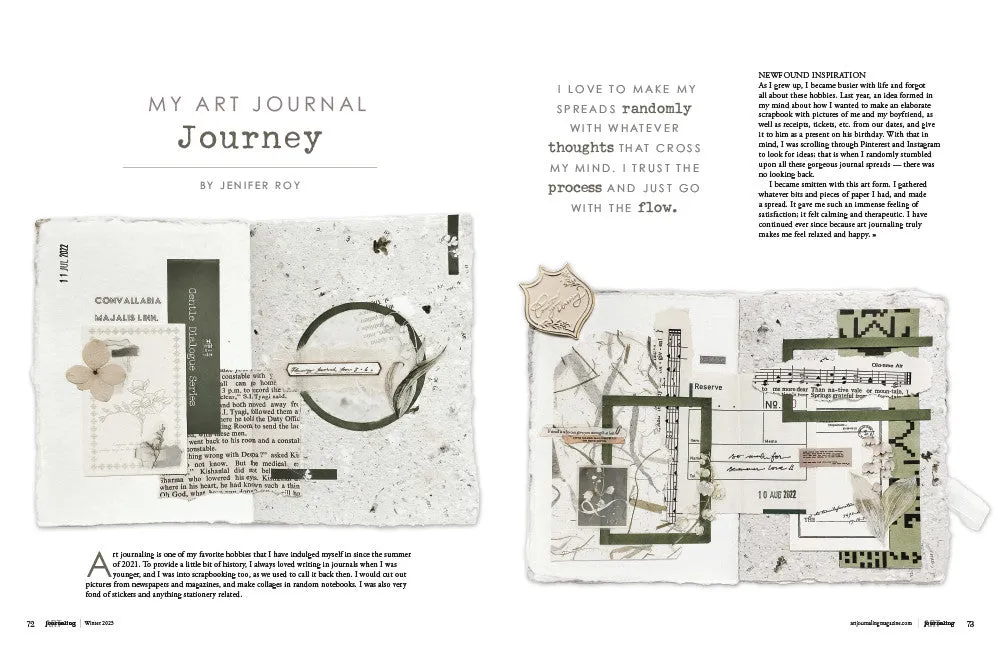 Stampington Art Journaling Winter 2023 blad PDF-nedlasting 144 sider