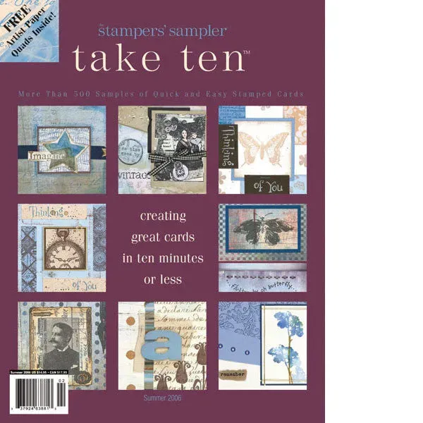Stampington Take Ten Summer 2006 blad trykt kortlaging