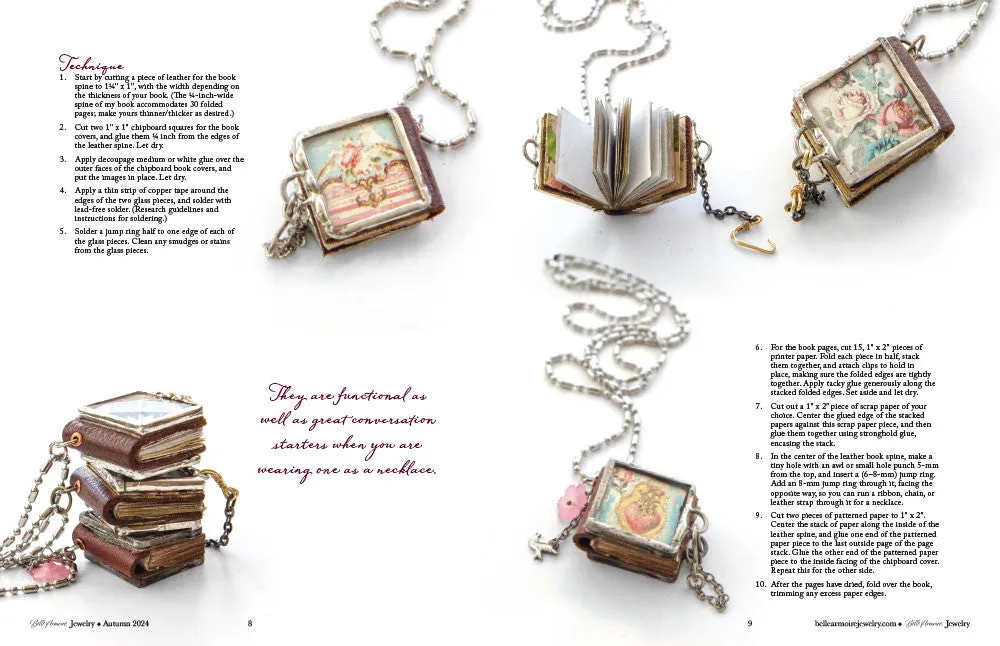 Stampington Belle Armoire Jewelry blad Autumn 2024 smykker