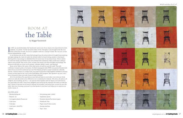 Stampington Art Quilting Studio Winter 2020 blad quilt