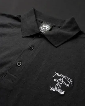 Thrasher Little Gonz polo svart brodert