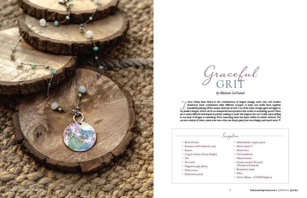 Stampington Belle Armoire Jewelry Winter 2022 blad smykker