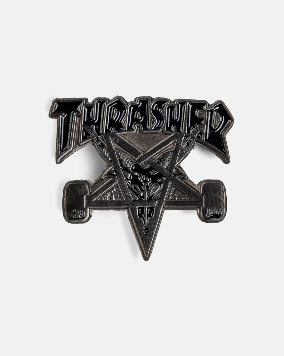 Thrasher Skategoat pin jakkenål sølv 2,5 cm