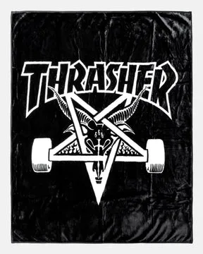 Thrasher Skategoat pledd svart 50x60 polyester