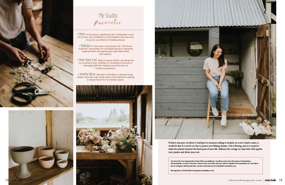 Stampington In Her Studio Autumn 2023 blad enkeltutgave atelier
