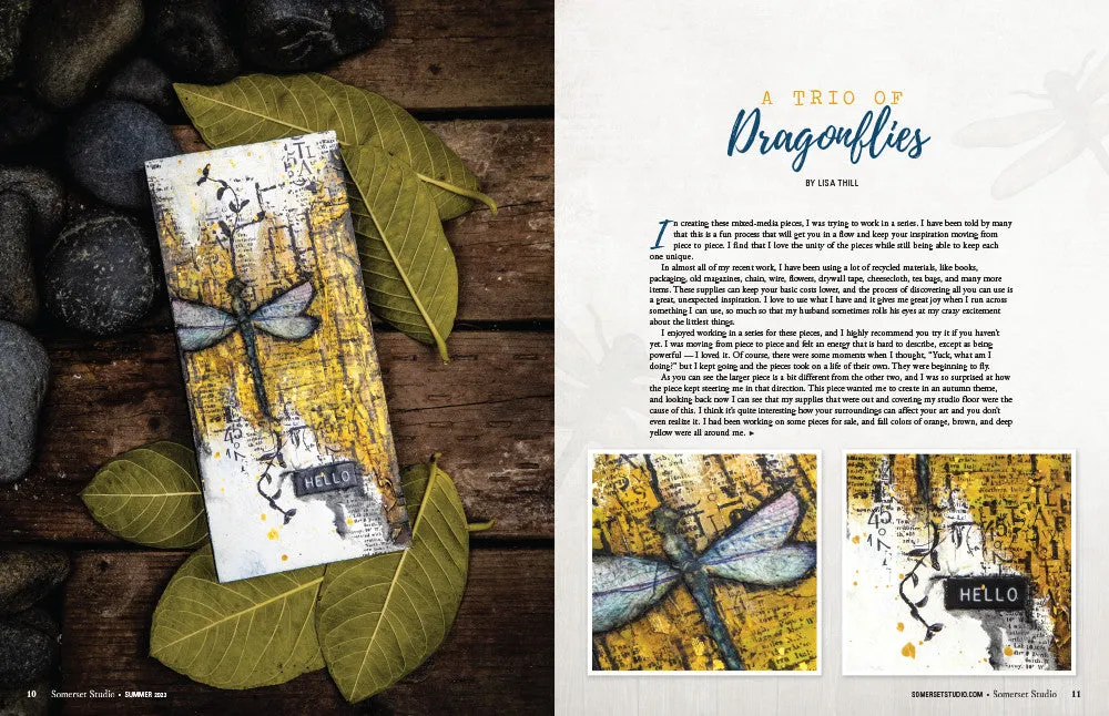 Stampington Somerset Studio Summer 2023 blad digitalutgave mixed-media