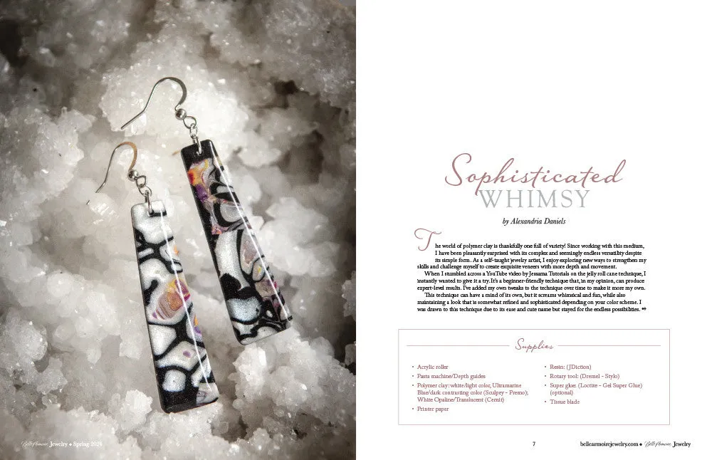 Stampington Belle Armoire Jewelry Spring 2024 blad papir smykker