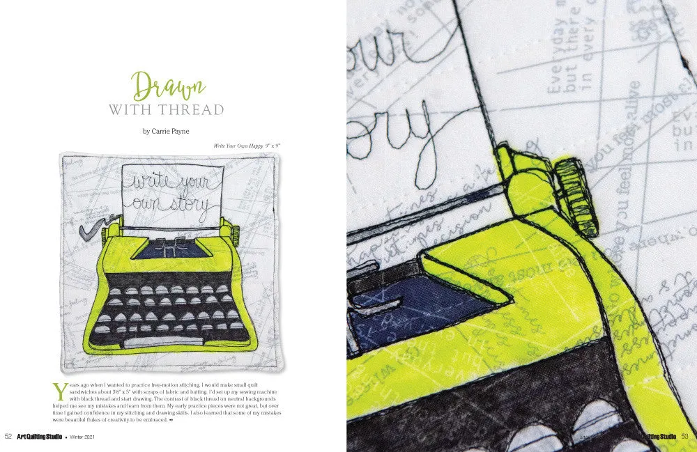 Stampington Art Quilting Studio Winter 2021 blad PDF