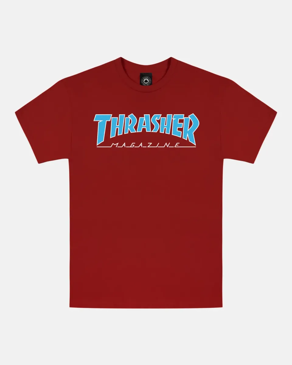 Thrasher Outlined t-skjorte kardinalrød bomull