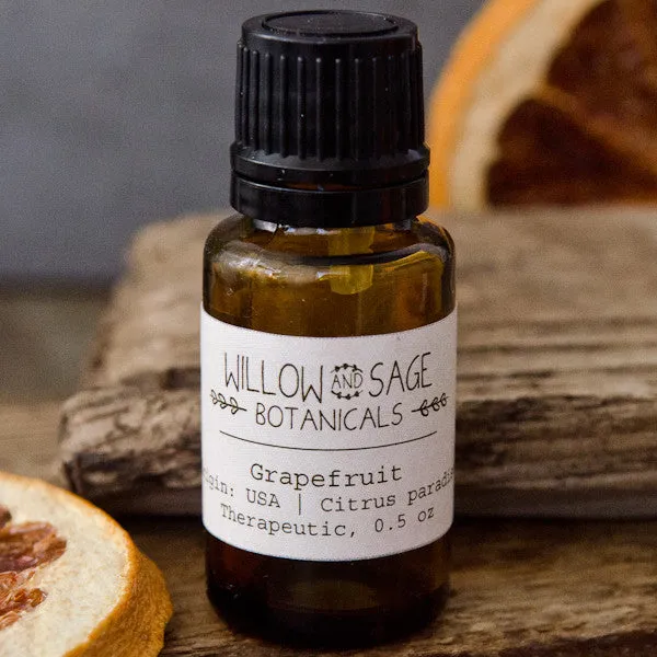 Willow and Sage Botanicals Grapefruit eterisk olje 0,5 oz kaldpresset