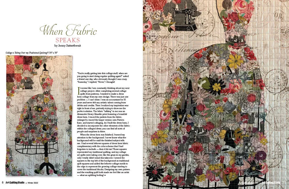 Stampington Art Quilting Studio Winter 2022 blad PDF quilting